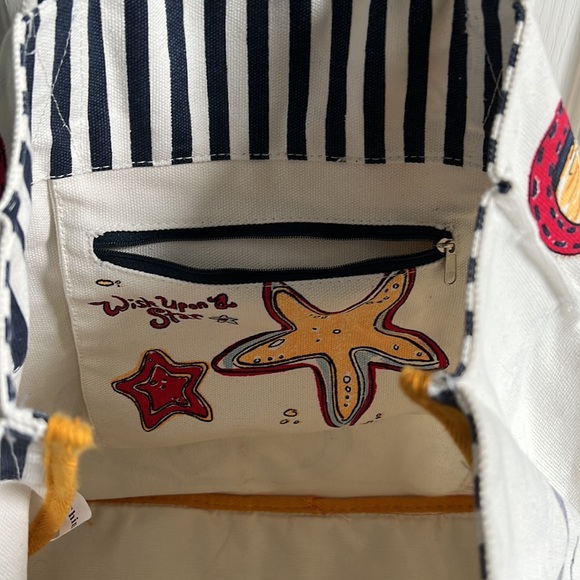 Brighton canvas tote. Would make a great beach bag. - Picture 4 of 6